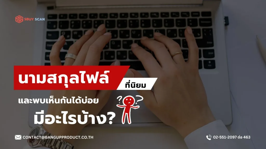 นามสกุลไฟล์เอกสารที่พบบ่อยและความแตกต่างของแต่ละแบบ